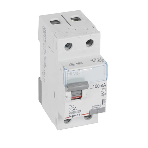 WYŁĄCZNIK RÓŻNICOWOPRĄDOWY P 302 2P 25A 100MA TYP AC SERII TX³ Legrand 411519