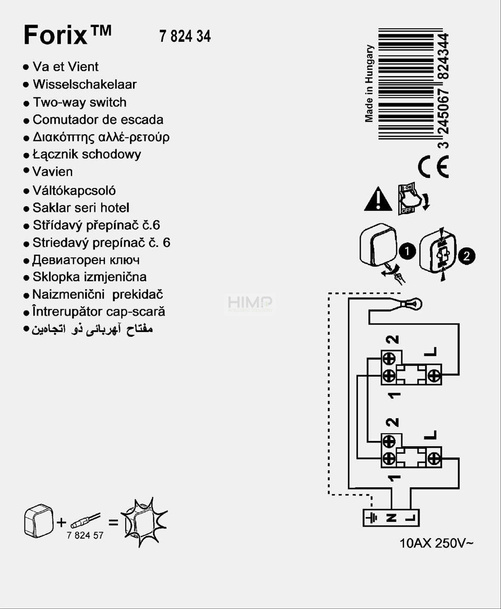 FORIX IP20 - ŁĄCZNIK SCHODOWY 10 AX KREMOWY Legrand 782434