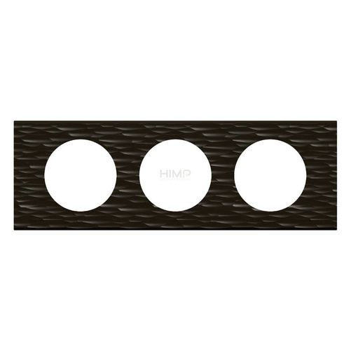 CELIANE - Ramka corian czarny dłutowany potrójna Legrand 069023