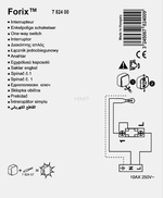 FORIX IP20 - ŁĄCZNIK JEDNOBIEGUNOWY 10 AX BIAŁY Legrand 782400