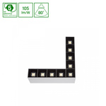 ALLDAY INSPIRE ELEMENTS L DARK LIGHT 80st CZARNY 940 8W 230V BIAŁY