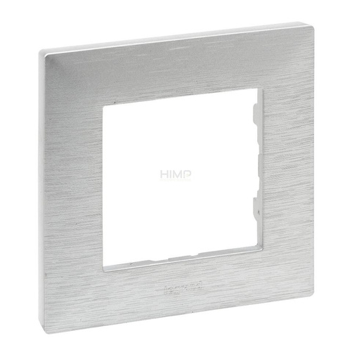 Niloe Step - Ramka Pojedyncza Aluminium szczotkowane Legrand 863891