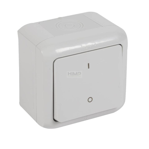 FORIX IP44 - ŁĄCZNIK DWUPOLOWY 10 AX SZARY Legrand 782386