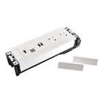 Gniazdo MULTILINK do ścianek działowych, wyposażone 2X2P+Z/USB A+C/RJ/HDMI z przewodem 2m - BIAŁY Legrand 654772