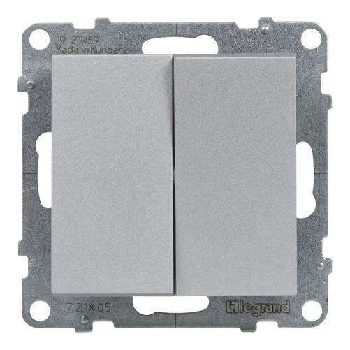 SUNO - Łącznik świecznikowy - 10 AX - 250 V~ - zaciski automatyczne, Aluminium - Legrand 721305