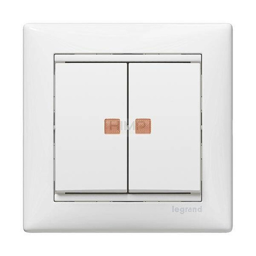 VALENA Łącznik świecznikowy podświetlany BIAŁY 10AX-250~ Legrand 774428