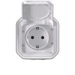 Nowe Plexo - Gniazdo Schuko 2P+Z zaciski śrubowe, komplet natynkowy 16A-250V~ - białe - Legrand 069771L