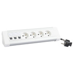 BLOK BIUROWY, 4 GNIAZDA 2P+Z, 3 GNIAZDA RJ45, PRZEWÓD ZASILAJĄCY Z WTYCZKĄ Legrand 054633