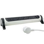 Przedłużacz obrotowy 4X2P+Z listwa przepięciowa, włącznik +przewód 3m, Biały/Grafit Legrand 049415