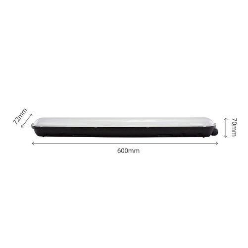 LIMEA GIGANT HERMETYK 600mm 20W NW 230V 120ST IP65 IK09 600x72x70mm CZARNY