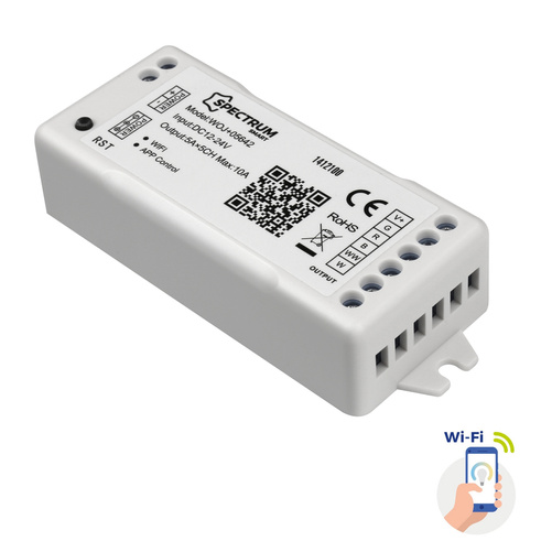 Kontroler do pasków LED RGBW+CCT+DIMM 12/24V DC 120W/240W Wi-Fi Spectrum SMART WOJ+05642