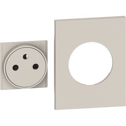 Living Now - Plakietka gniazda 2P+Z-PŁAS-BEŻ-3M Bticino KM55M3F