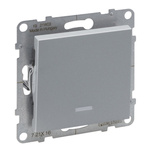 SUNO - Łącznik schodowy z podświetleniem - 10 AX - 250 V~ - zaciski automatyczne, Aluminium - Legrand 721316