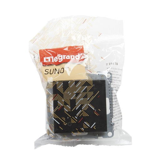 SUNO - Ściemniacz przyciskowy - 240 V~ - 50 Hz - 5 - 75 W ( 10 lamp maks.) dla lamp LED i świetlówek kompaktowych z opcją ściemniania - bez zacisku neutralnego, Czarny - Legrand 721478