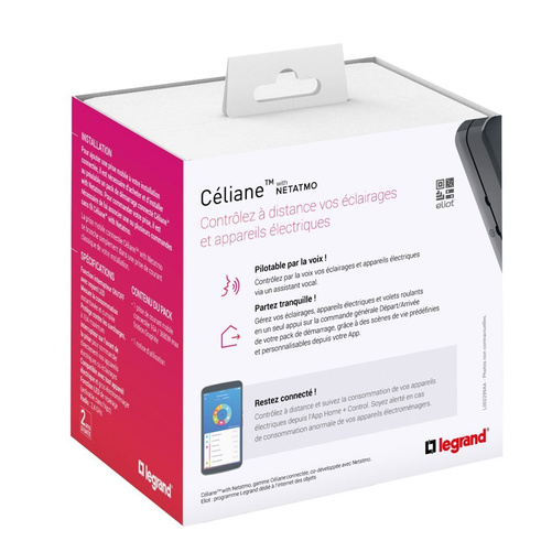 Celiane with Netatmo - gniazdo mobile connected 16A - Szare Legrand 064887