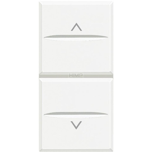 AXOLUTE - Przycisk podwójny z blokadą 1 moduł AXIAL BIAŁY Bticino HD4037