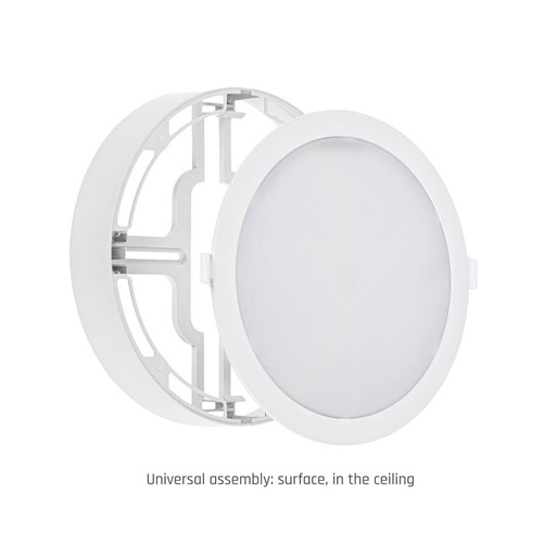 Oprawa Sufitowa Okrągła Biała 2w1 Natynk-Podtynk ALGINE ECO DOWNLIGHT 18W Barwa Neutralna 230V  SpectrumLED SLI037029NW