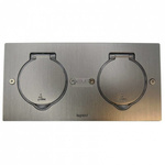 Podwójna kwadratowa pokrywa IP44 do gniazd GRAFIT Legrand 089752