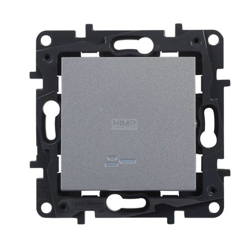 Niloe Step - Łącznik schodowy pojedynczy podświetlany 10 AX - Aluminium Legrand 863316