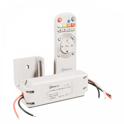 ZESTAW KONTROLER DO PASKA LED 12V/24V 120W/240W 10A RGB DIMM PIOT 1S +UCHWYT BIAŁY KONEKTO MESH