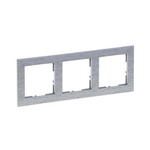 SUNO - Ramka - 3x, Aluminium szczotkowane -  Legrand 721563