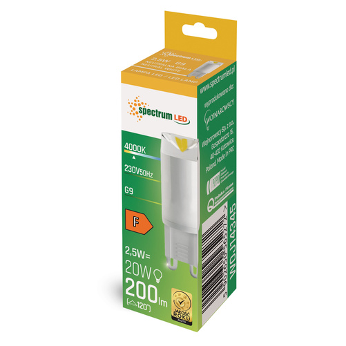 LED G9 230V 2.5W NW ceramiczna SPECTRUM