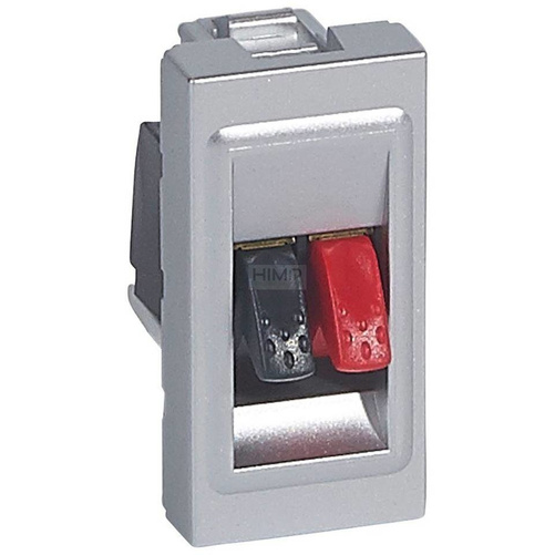 MOSAIC - Gniazdo głośnikowe pojedyncze - 1 modułowe - Aluminium Legrand 079250