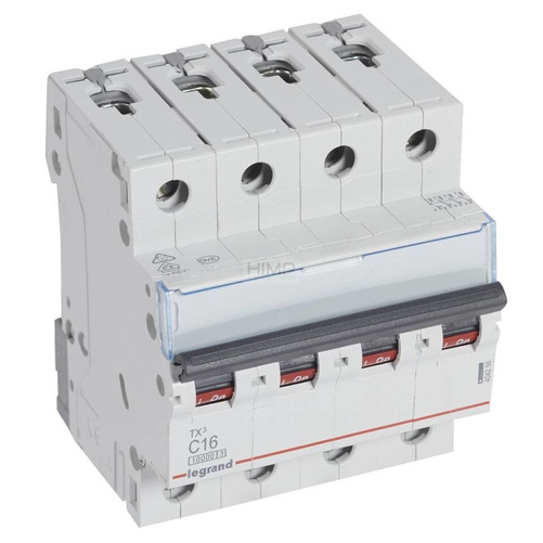 WYŁĄCZNIK NADPRĄDOWY S 314 4P C 16A 10000A SERII TX³ Legrand 404256