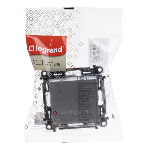 VALENA LIFE - Przycisk przełączny NO/NC ALUMINIUM 6A - 250 V~ Legrand 752311