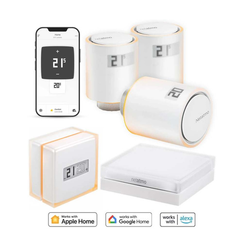 NETATMO ZESTAW - Termostat + 3x Głowica Termostatyczna Netatmo 