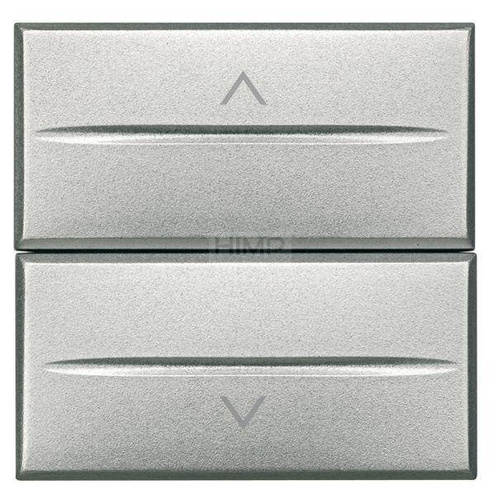 AXOLUTE - Przełącznik 1-0-2 2 moduły AXIAL ALUMINIUM Bticino HC4027/2