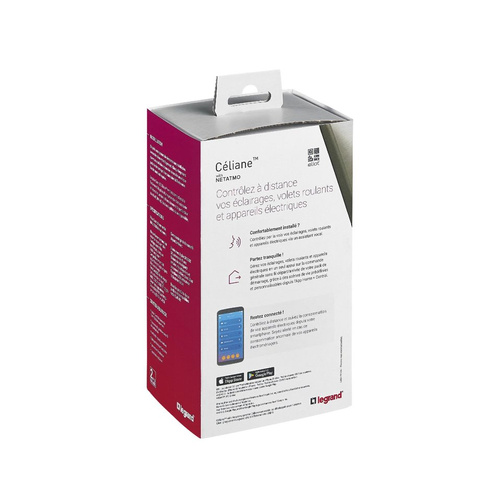 Celiane with Netatmo Legrand 064890 - zestaw startowy podstawowy (gniazdo control, łącznik bezprzewodowy wyjście/powrót) GRAFITOWY