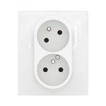 NOWE NILOE - Gniazdo standard czeski 2x2P+Z z przesłoną, zaciski śrubowe - komplet 16A-250V~ BIAŁE - Legrand NP3114WH