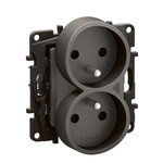 NOWE NILOE - GNIAZDO 2X2P+Z, ZACISKI ŚRUBOWE 16 A - 250 V~ STALOWE - Legrand NP3111MG