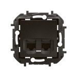 Gniazdo podwójne RJ45 kat. 5e UTP - czarne Legrand NP4331BK