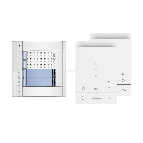 Zestaw domofonowy dwurodzinny podtynkowy panel SFERA + 2 unifony Classe 100 A16E Bticino 364234B