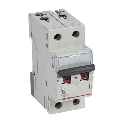 WYŁĄCZNIK NADPRĄDOWY S 312 2P B 3A 10000A SERII TX³ Legrand 404107