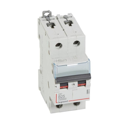 WYŁĄCZNIK NADPRĄDOWY S 312 2P B 25A 10000A SERII DX³ Legrand 408944