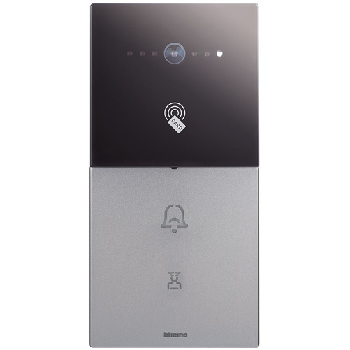 Mały panel wejściowy wideo z czytnikiem identyfikatorów i klawiszem pojemnościowym do wywoływania Bticino 374004