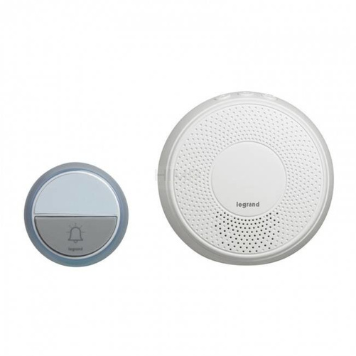 Dzwonek bezprzewodowy 100m 230V Comfort biały (zestaw odbiornik + nadajnik) Legrand 094254