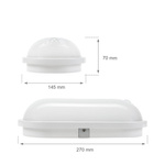 TECHNIC LAMP KANAŁOWA 20W NW 230V 120st IP54 IK07  270x145x70mm BIAŁY owalna czujnik ruchu PIR