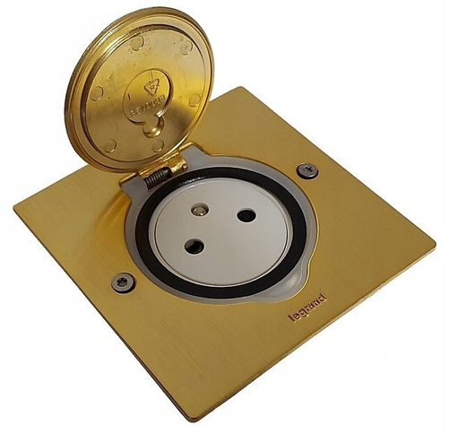 Gniazdo podłogowe IP44 kwadratowe MOSIĄDZ Legrand 089710