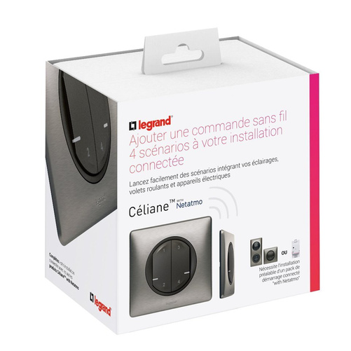 Netatmo - Celiane- łącznik bezprzewodowy 4 scenariusze, Grafit Legrand 067757