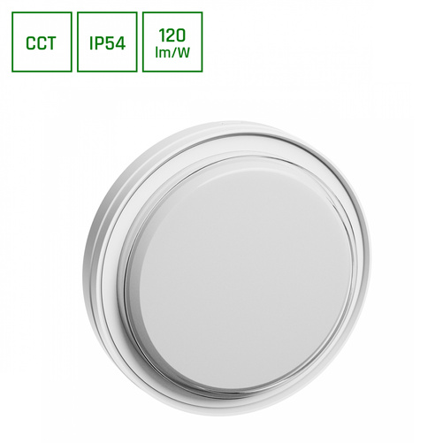 PASTILO 15W CCT 230V 120st IP54 IK10 221x47mm BIAŁY OKRĄGŁA