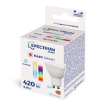 Żarówka LED GU10 4,9W 230V RGBW+CCT+DIM BTM Spectrum SMART Easy Smart WOJ+14631