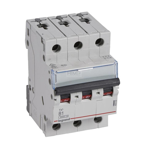 WYŁĄCZNIK NADPRĄDOWY S 303 3P B 1A 6000A SERII TX³ Legrand 403394