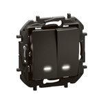 NOWE NILOE - ŁĄCZNIK ŚWIECZNIKOWY PODŚWIETLANY 10 AX CZARNY - Legrand NP2121BK