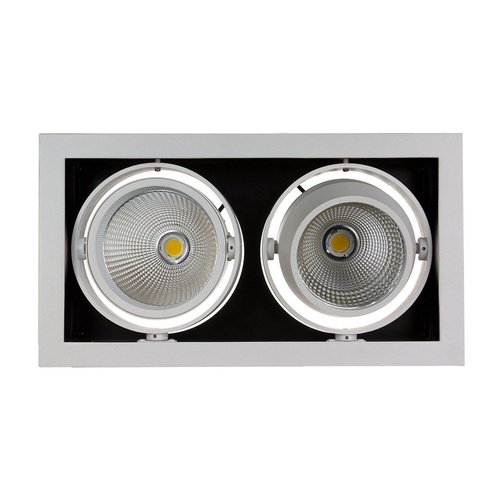 Oprawa Sufitowa Podtynkowa MODERN-DAY 2COB 45st 230V 2x15W IP20 Barwa Ciepła DOWNLIGHT Silver SpectrumLED SLI015023WW