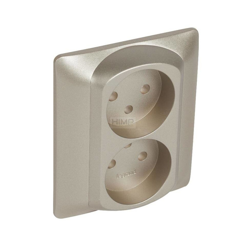 SISTENA LIFE Plakietka TITAN do gniazda podwójnego 2P+Z Legrand 771435