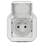 Nowe Plexo - Gniazdo 2P+Z zaciski automatyczne, komplet natynkowy 16A-250V~- białe - Legrand 069781L